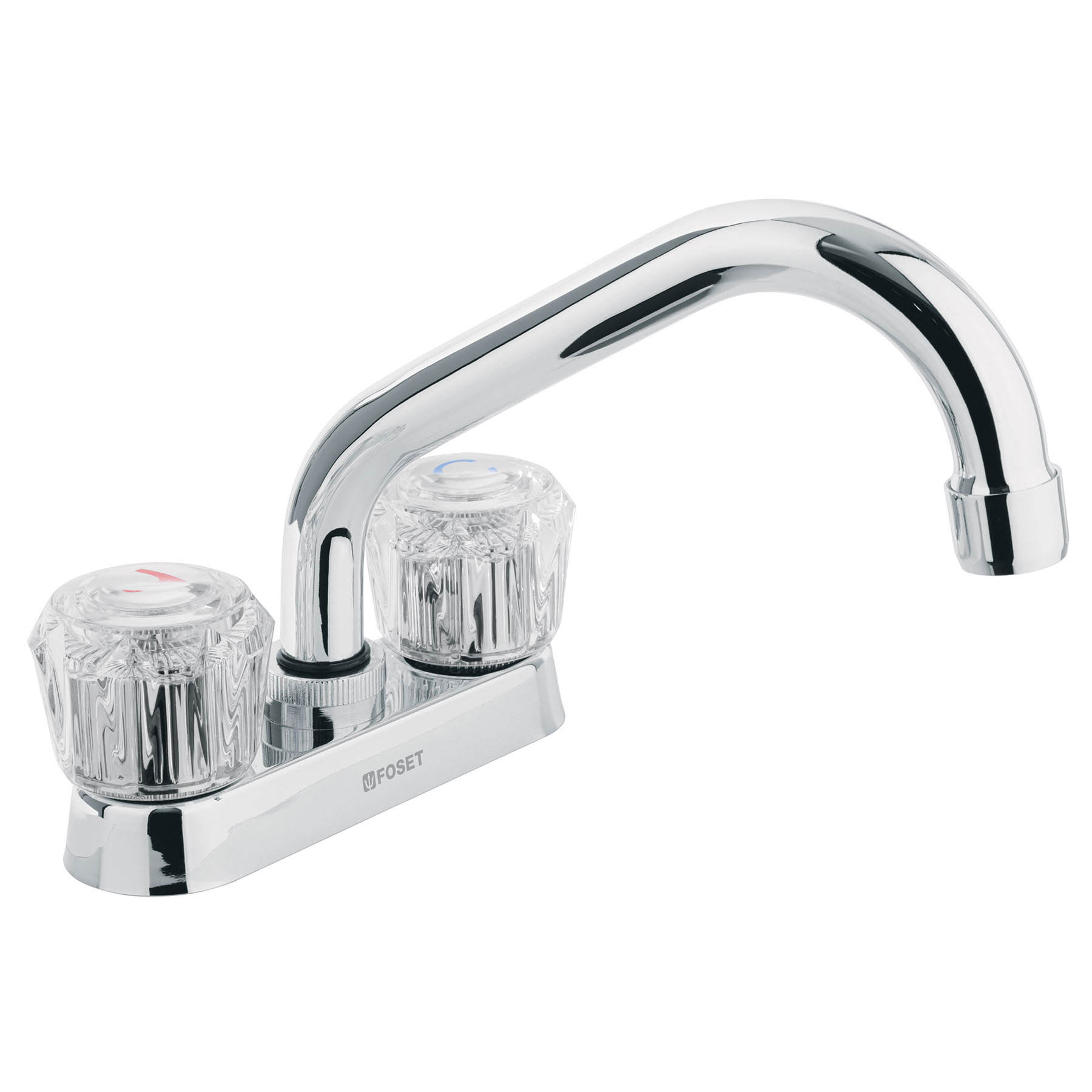 Mezcladora p/lavabo,manerales acrilico,cuello tubular,Basic
