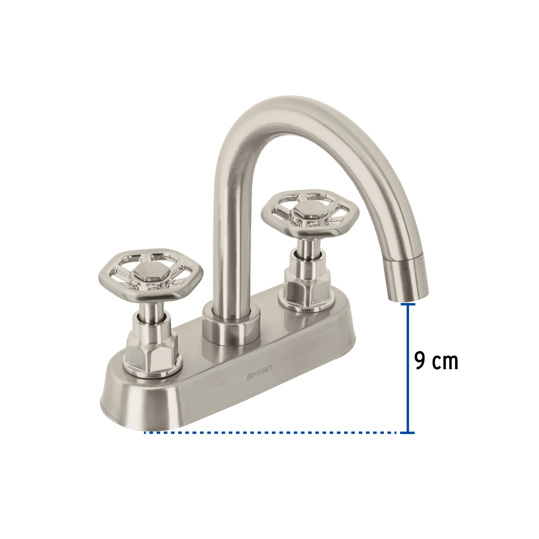 Mezcladora p/lavabo, bar, manerales redondos, satín, Tubig