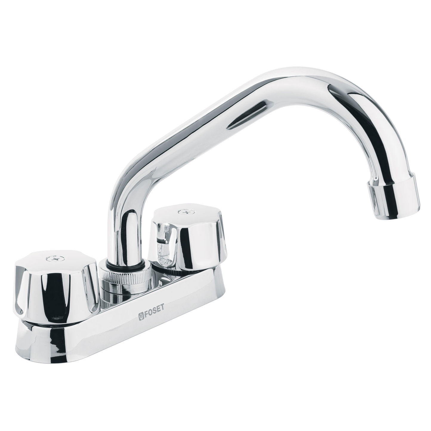 Mezcladora p/lavabo, man hexagonales,cuello tubular,Basic