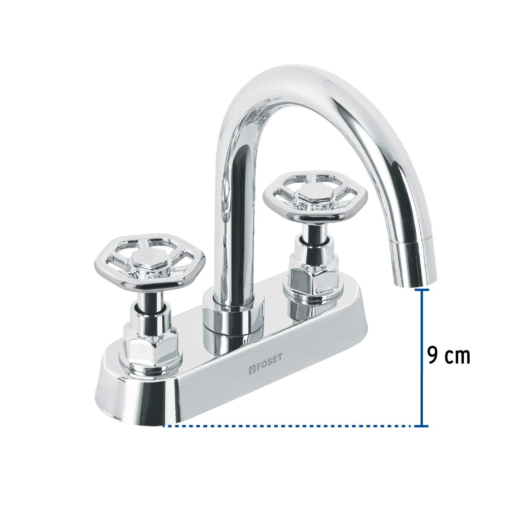 Mezcladora p/lavabo, bar, manerales redondos, cromo, Tubig