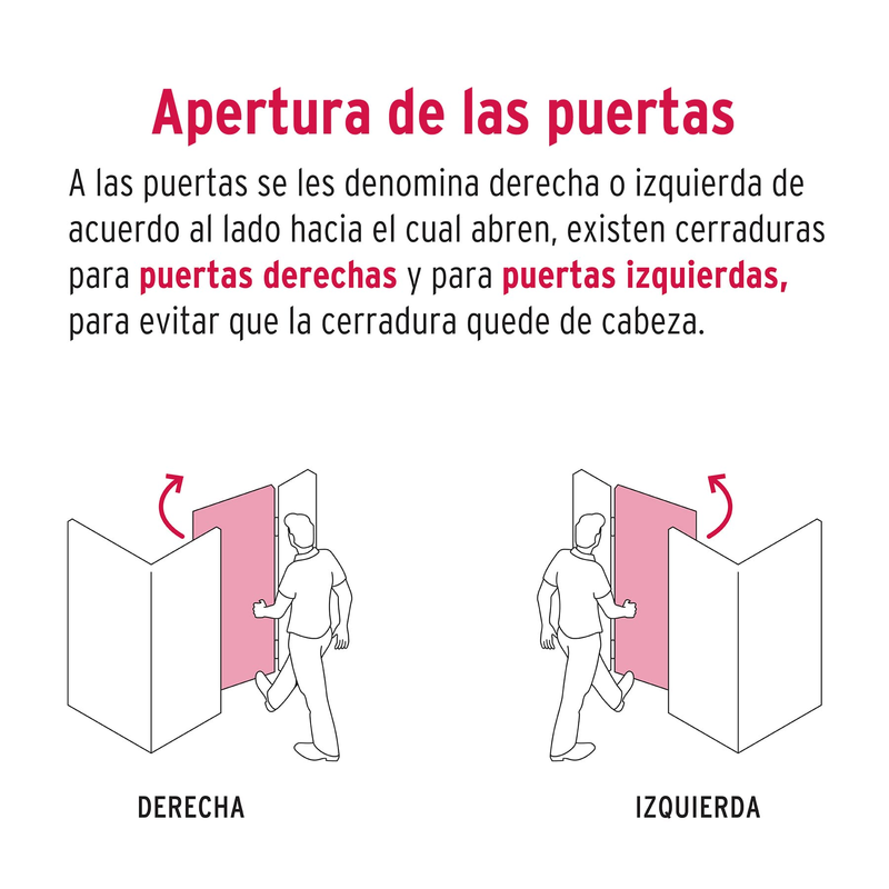 Cerradura sobreponer, puerta corrediza, instala-fácil, izq.