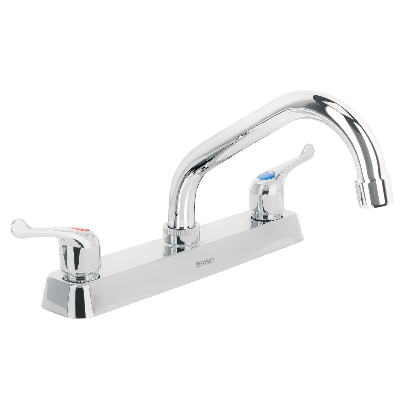 Mezcladora p/fregadero,manerales palanca,cuello corto,Basic