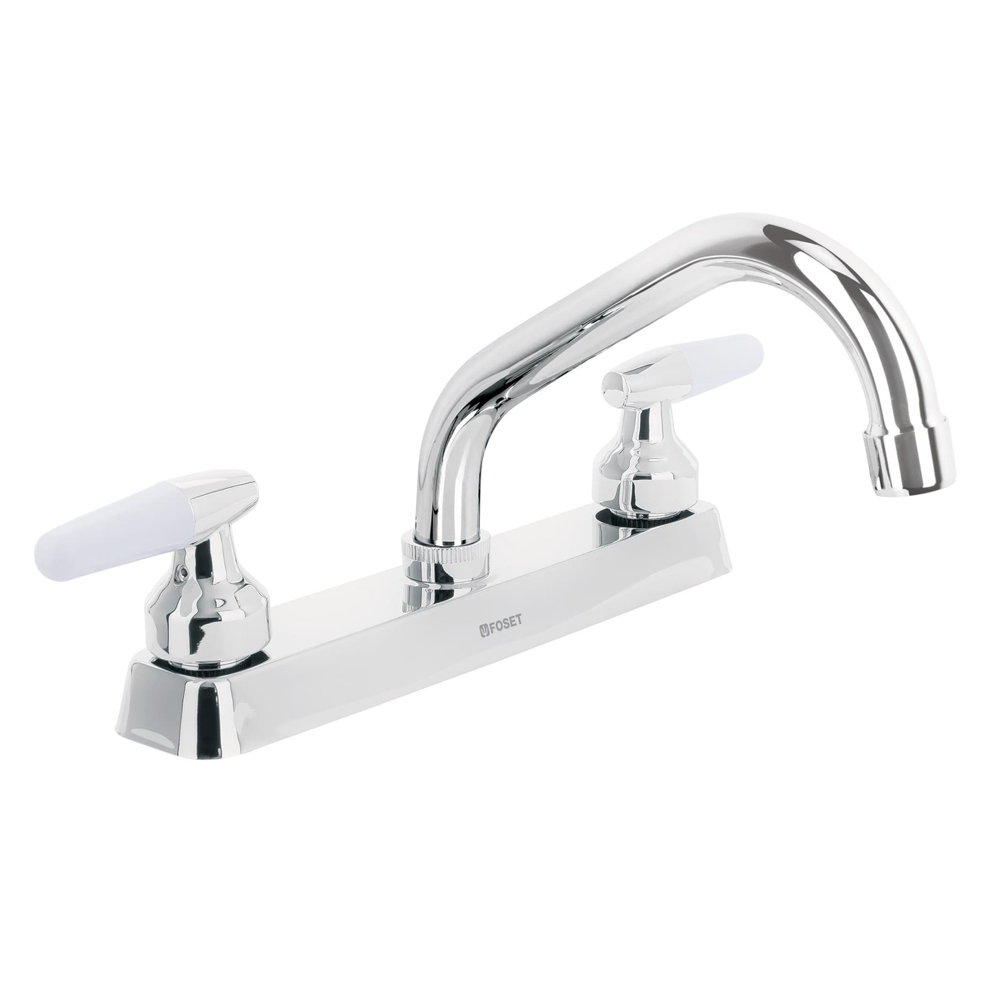 Mezcladora p/fregadero,man blanco palanca,cuello corto,Basic