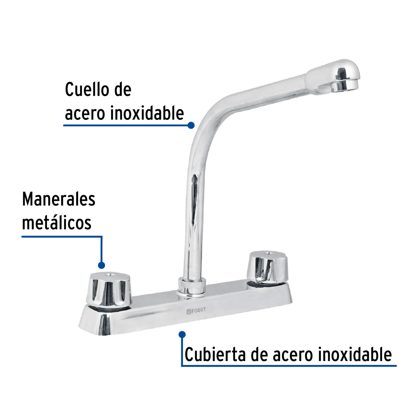 Mezcladora p/fregadero,hexagonal, cobra, compresión,Basic