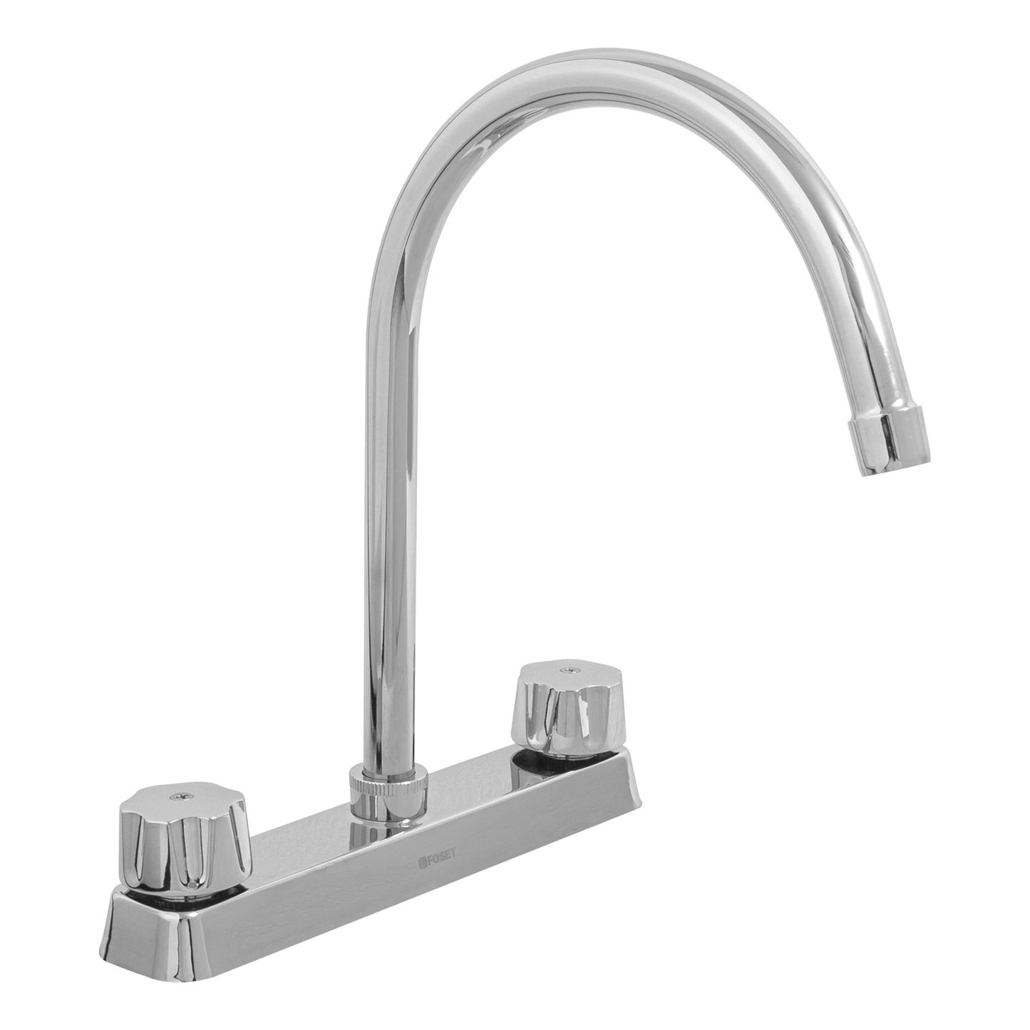 Mezcladora p/fregadero, hexagonal, curvo, compresión,Basic