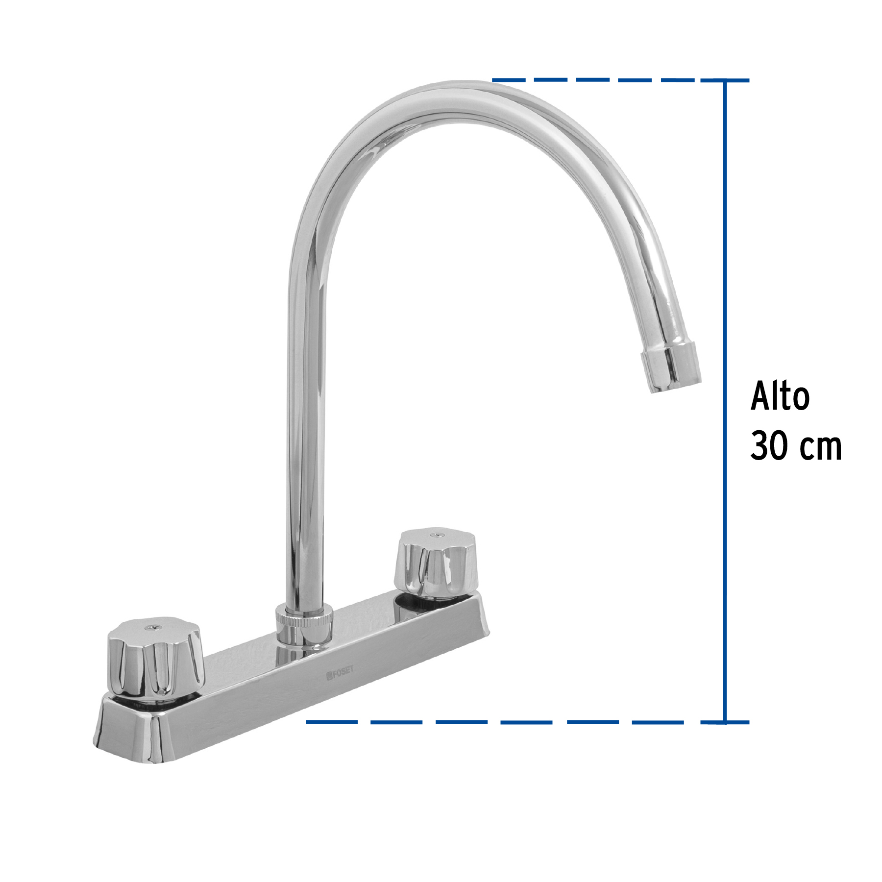 Mezcladora p/fregadero, hexagonal, curvo, compresión,Basic