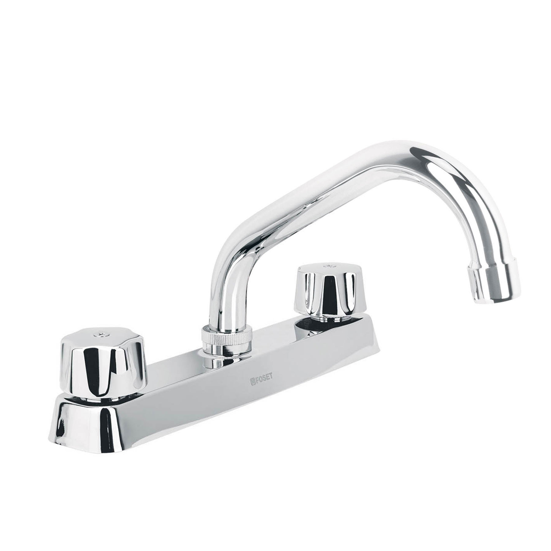 Mezcladora p/fregadero, hexagonal, corto, compresión,Basic