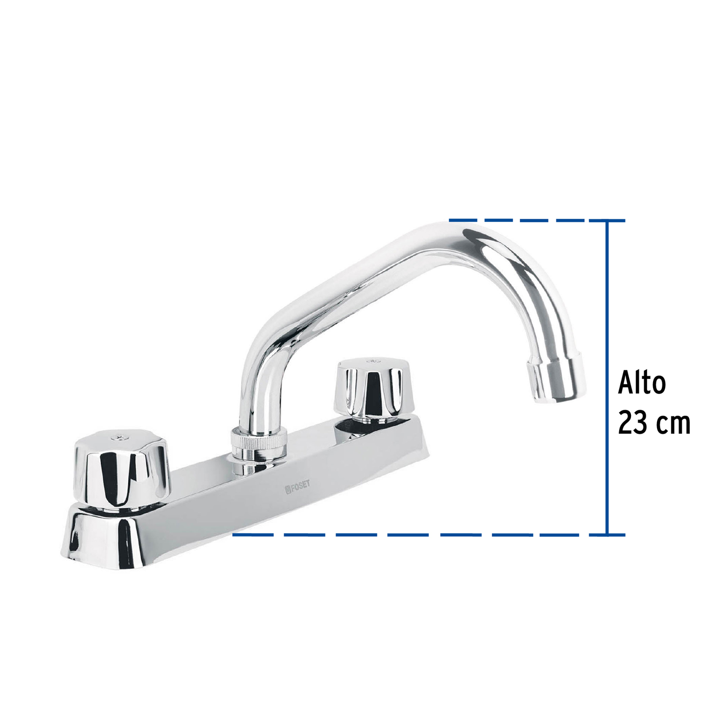 Mezcladora p/fregadero, hexagonal, corto, compresión,Basic