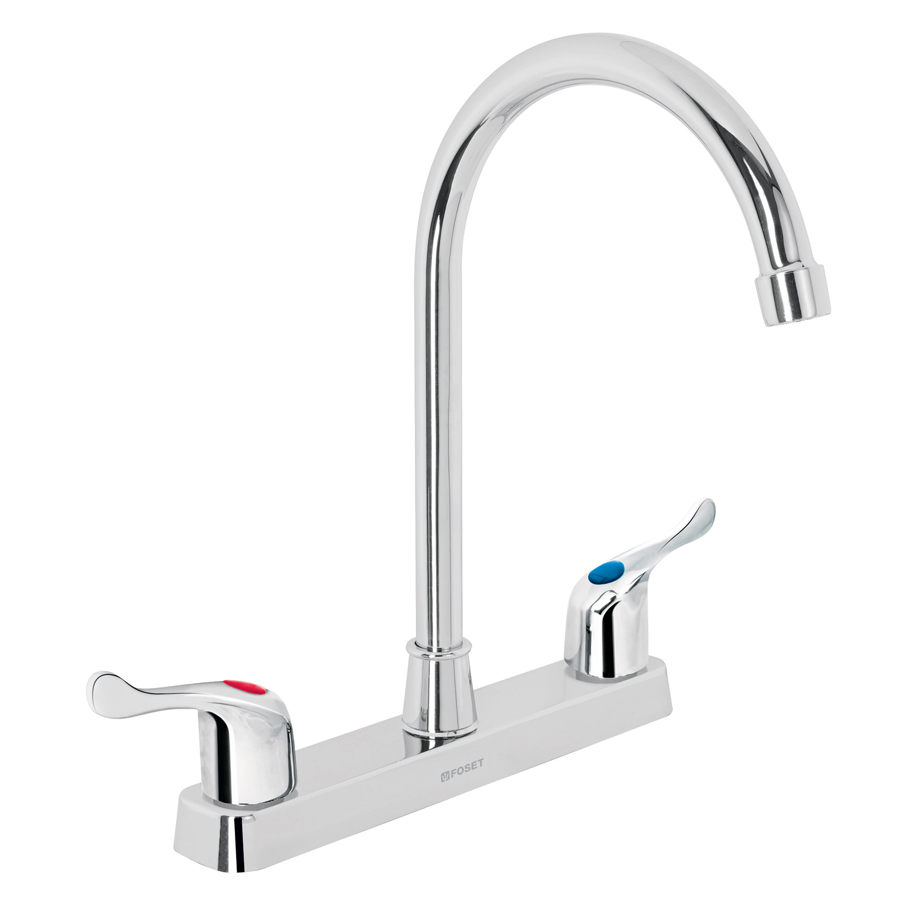 Mezcladora de ABS p/fregadero, cuello alto, palanca, Basic