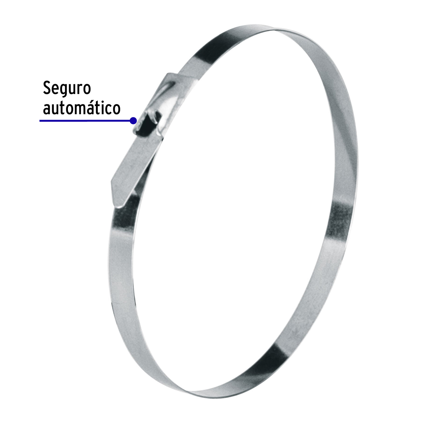 Cincho de acero inoxidable 20 cm, 200 lb, 10 pzas