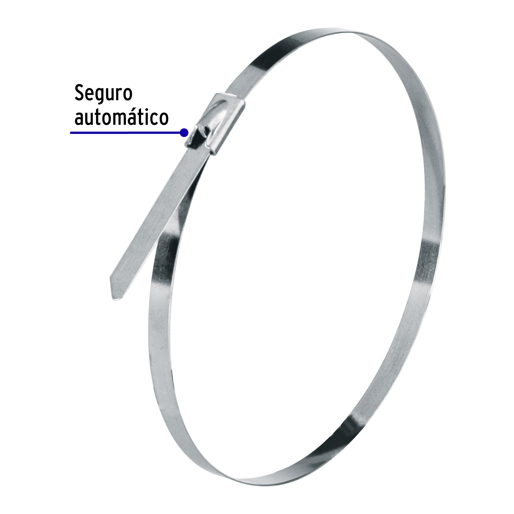 Cincho de acero inoxidable 29 cm, 200 lb, 10 pzas