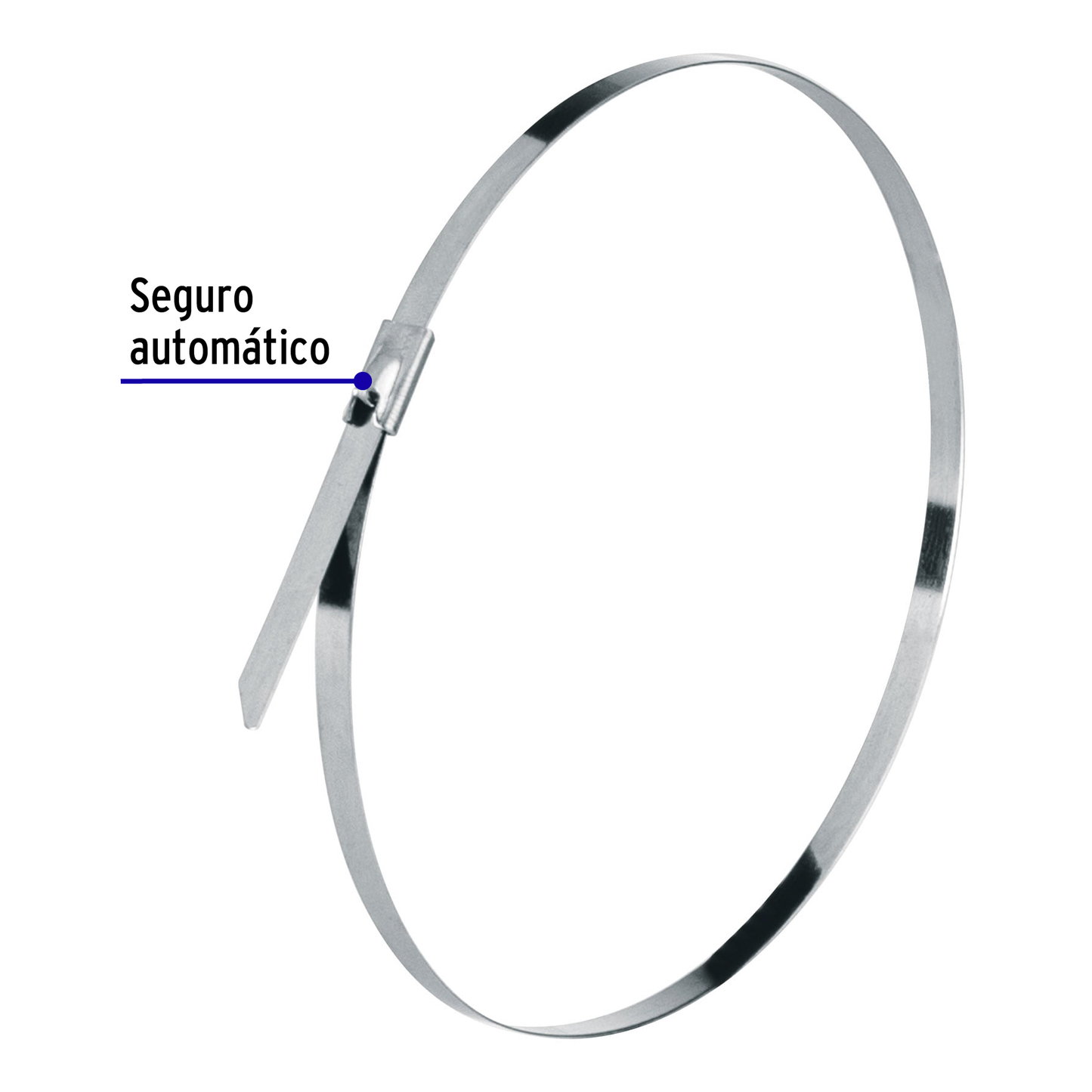 Cincho de acero inoxidable 36 cm, 200 lb, 10 pzas