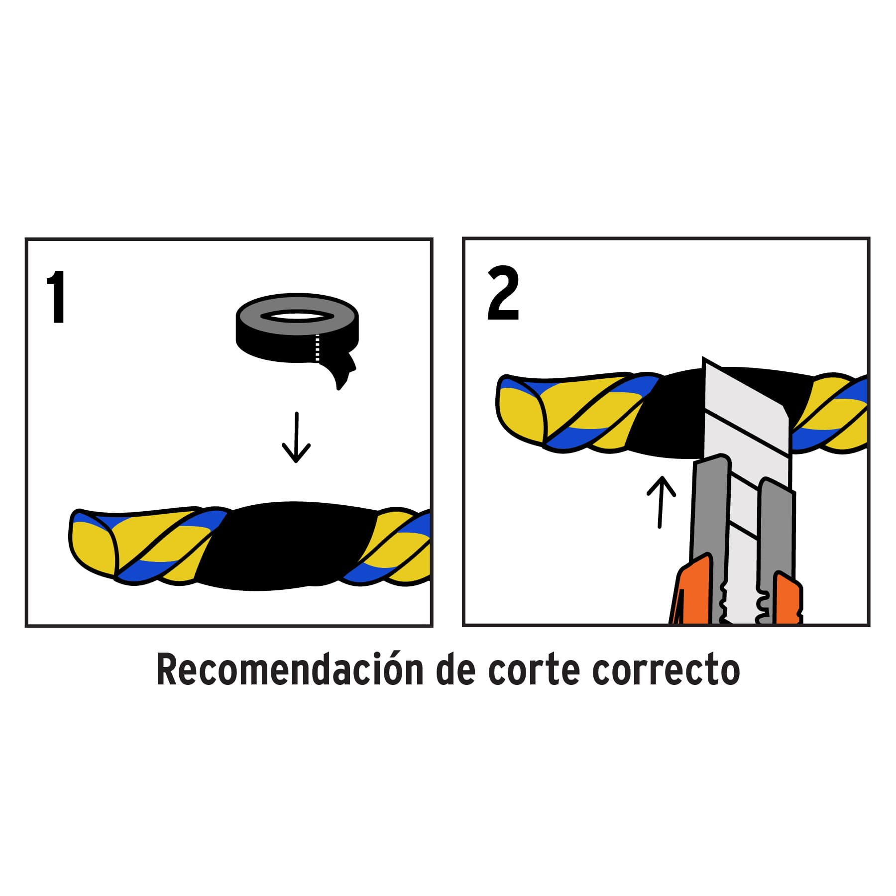Metro de cuerda amarilla de 19mm en rollo de 198m