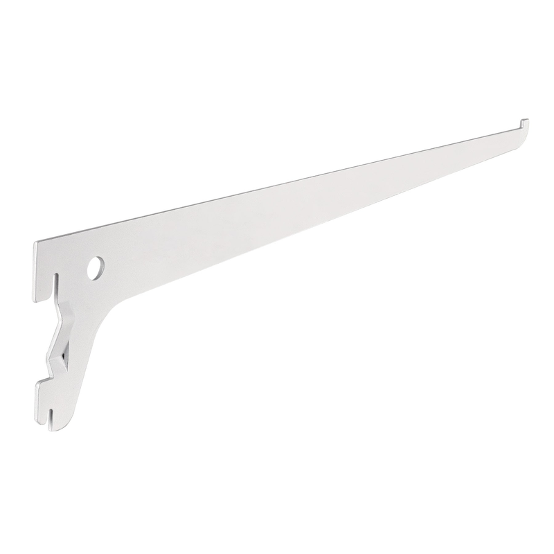 Ménsula plana blanca para cremallera sencilla, 30cm