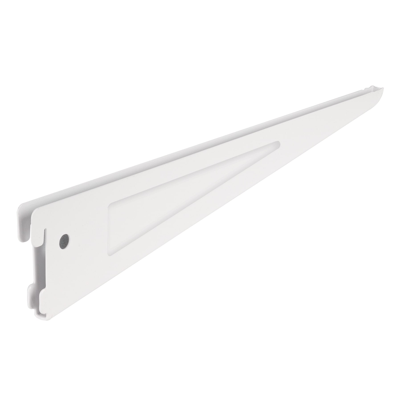 Ménsula plana blanca para cremallera doble, 37cm