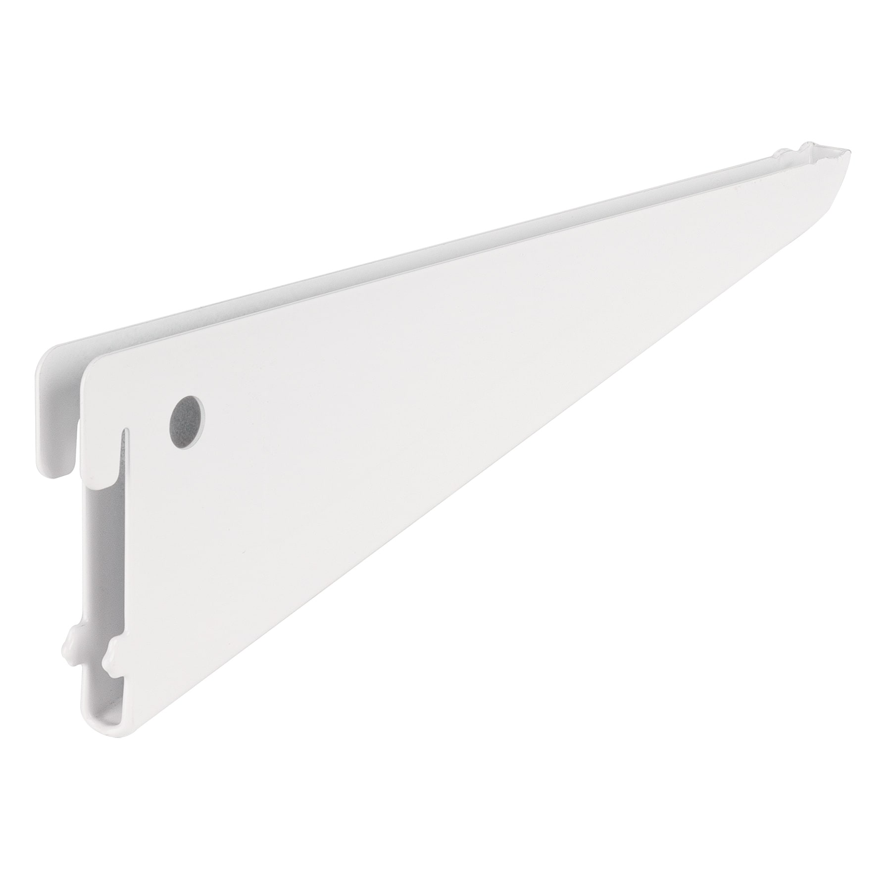 Ménsula plana blanca para cremallera doble, 22cm