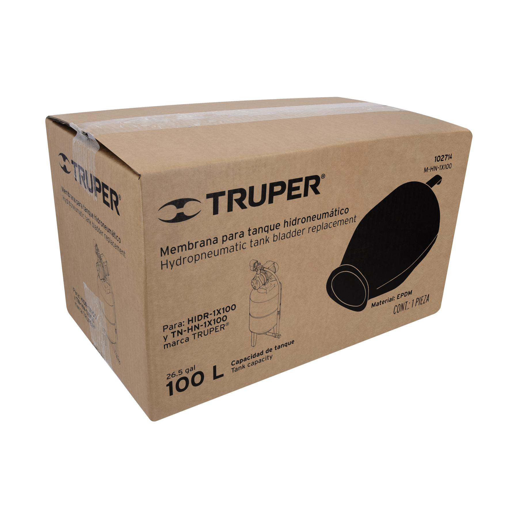 Membrana repuesto p/hidroneumático HIDR-1X100, Truper