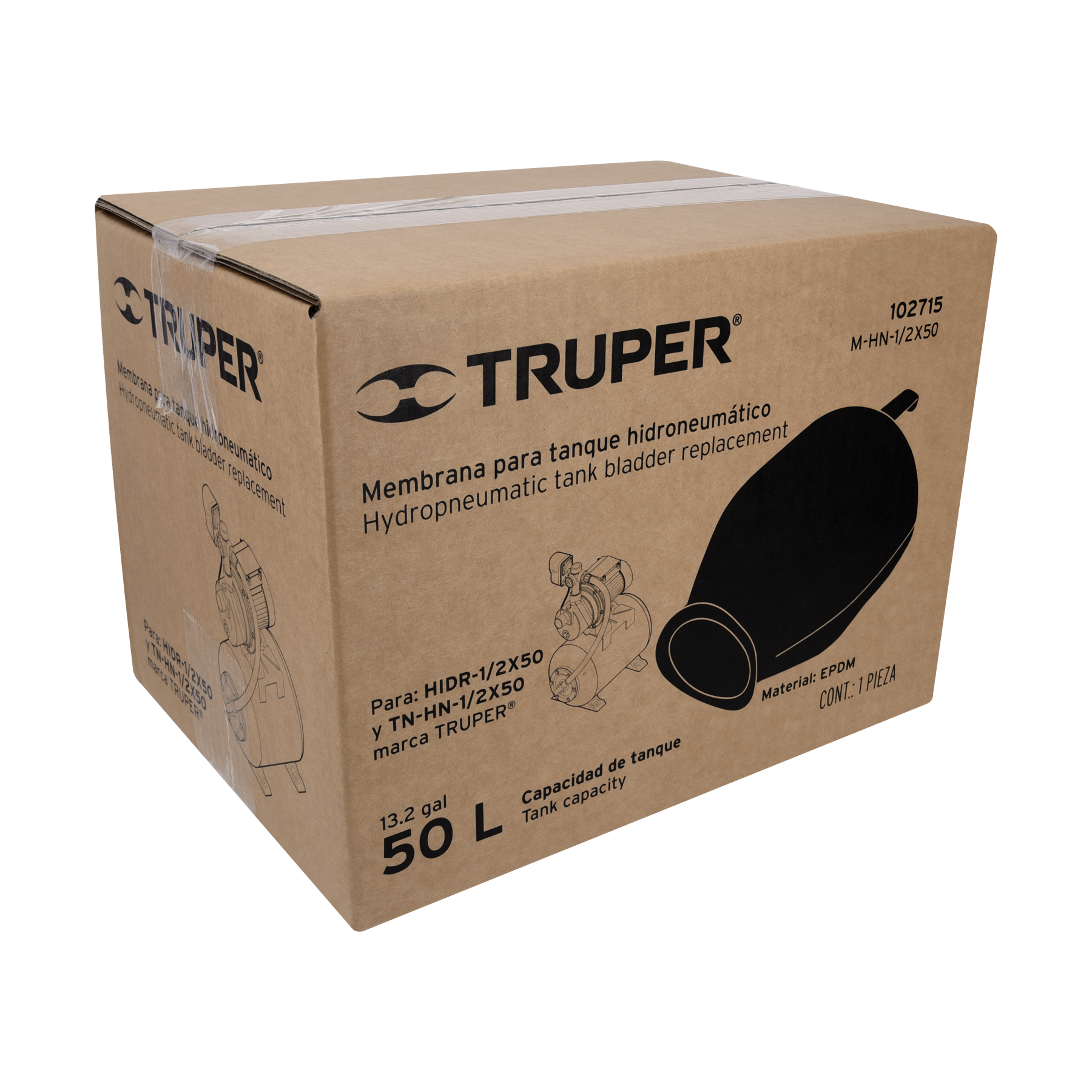 Membrana repuesto p/hidroneumático HIDR-1/2X50, Truper