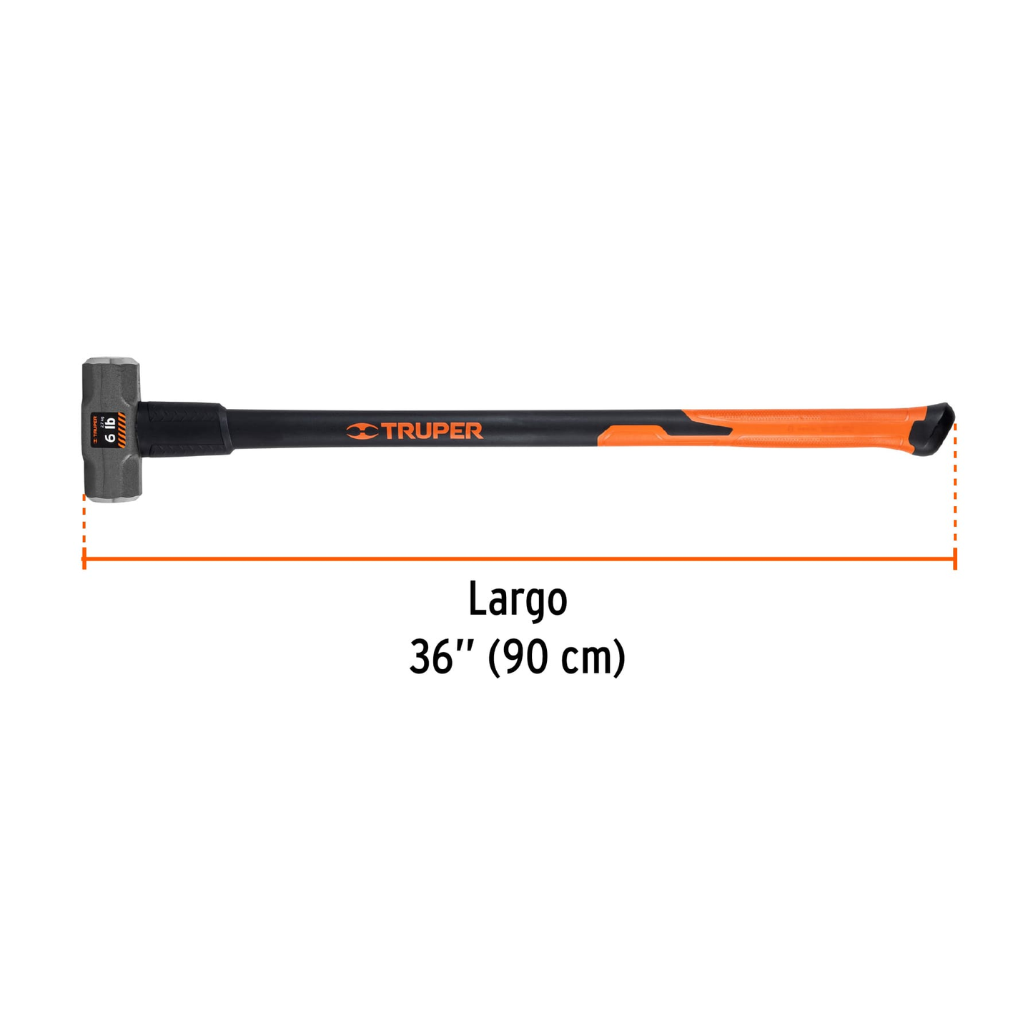 Marro octagonal 6 lbs, mango fibra de vidrio
