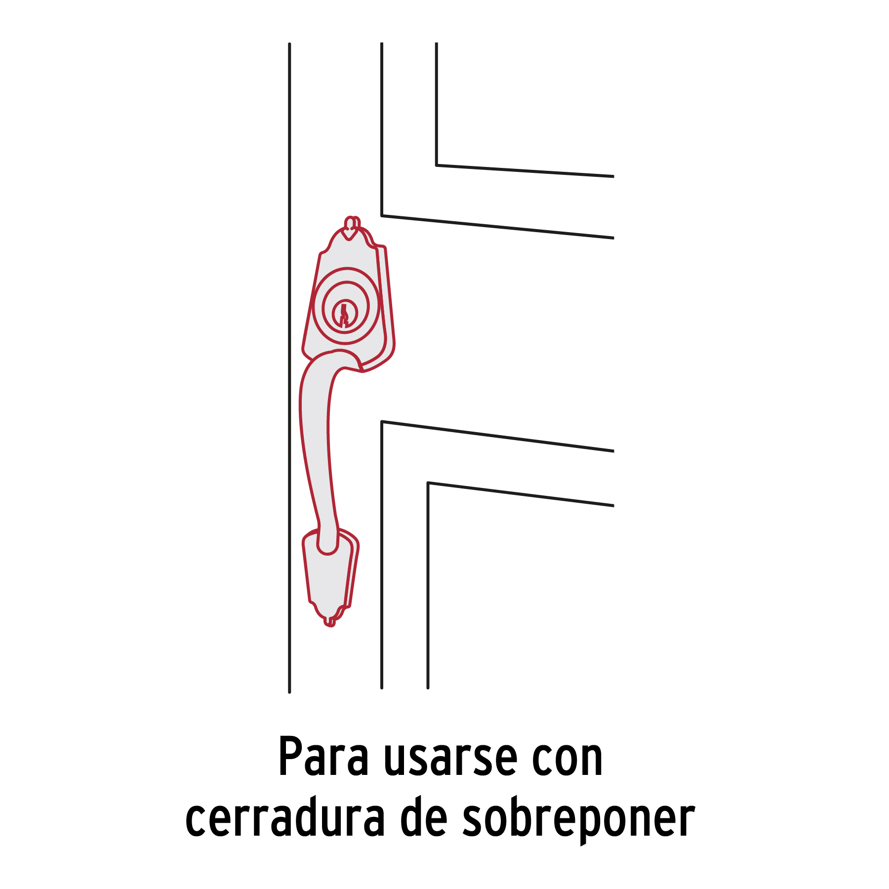 Manija decorativa, negra, Hermex