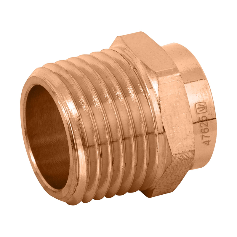Conector de cobre, rosca exterior, 1/2', Basic