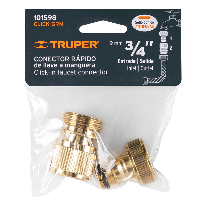 Conector de latón para grifo de cambio rápido