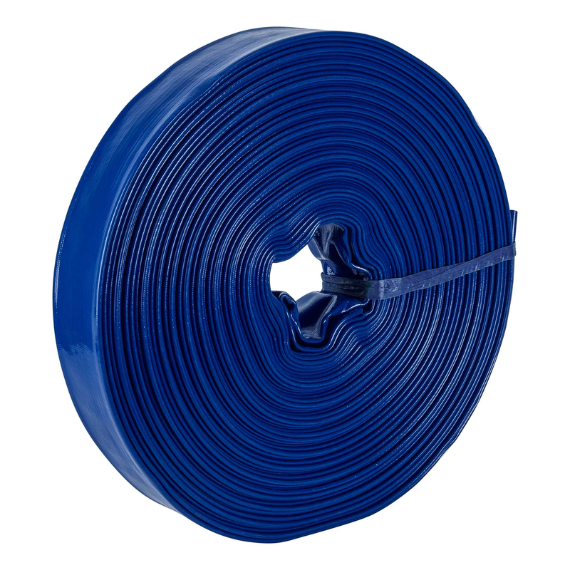 Manguera plana p/descarga de agua, PVC flexible, 2' x 50 m
