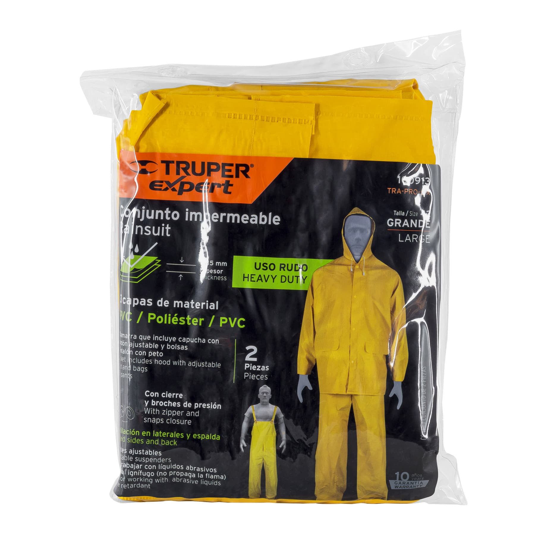 CONJUNTO IMPERMEABLE,PVC/poliéster/PVC,espesor 0.35mm, G, Expert