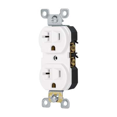 Contacto dúplex, 2 polos 3 hilos, 20 A, Standard, blanco