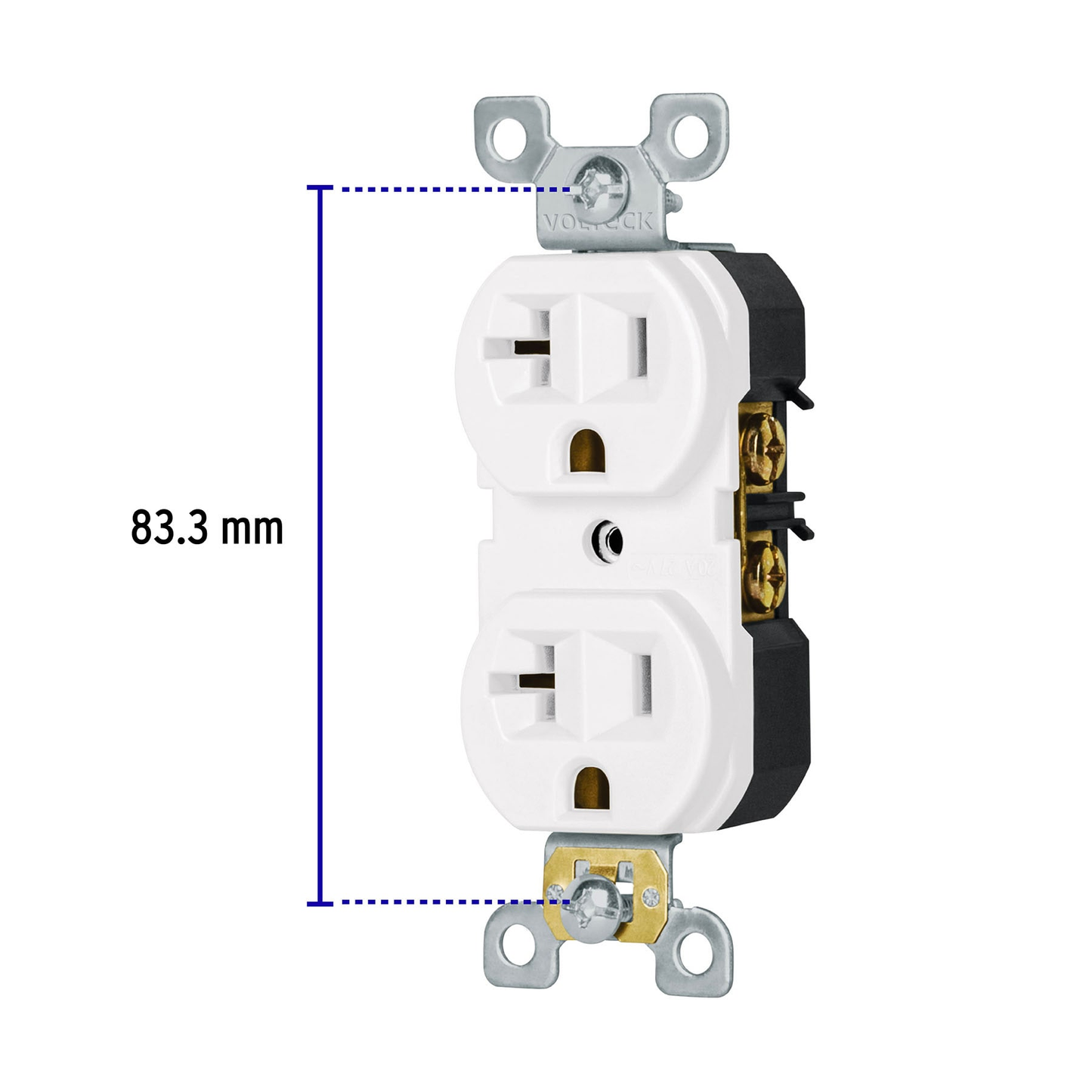 Contacto dúplex, 2 polos 3 hilos, 20 A, Standard, blanco
