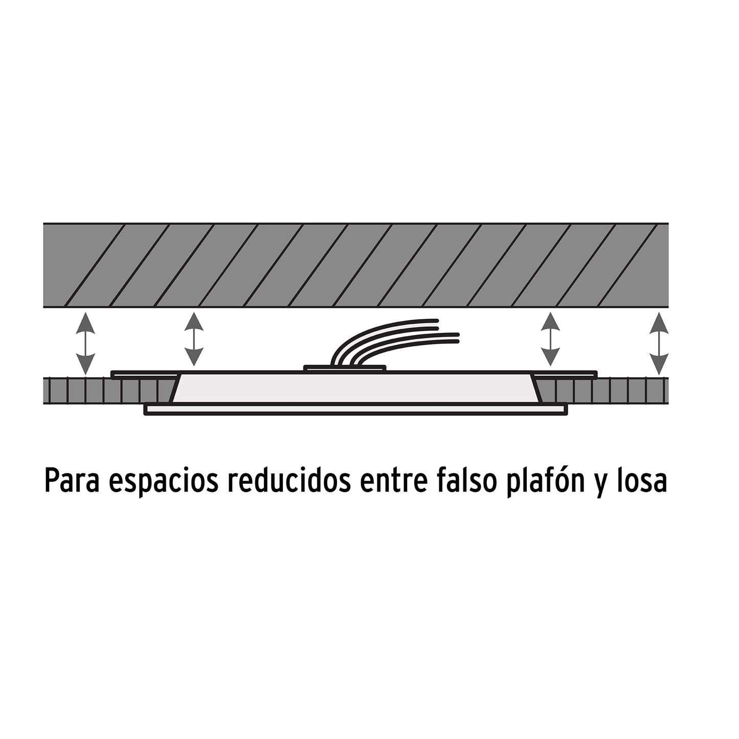 Luminario ultradelgado cuadrado p/empotrar 12W, luz cálida