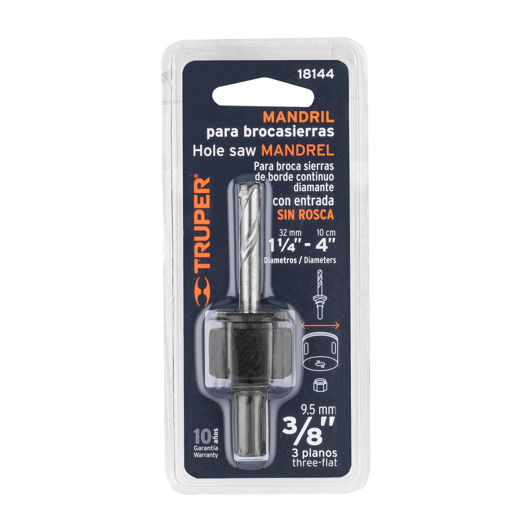 Mandril para brocasierra diamante 3/8", borde continuo SUSTITUYE 101391