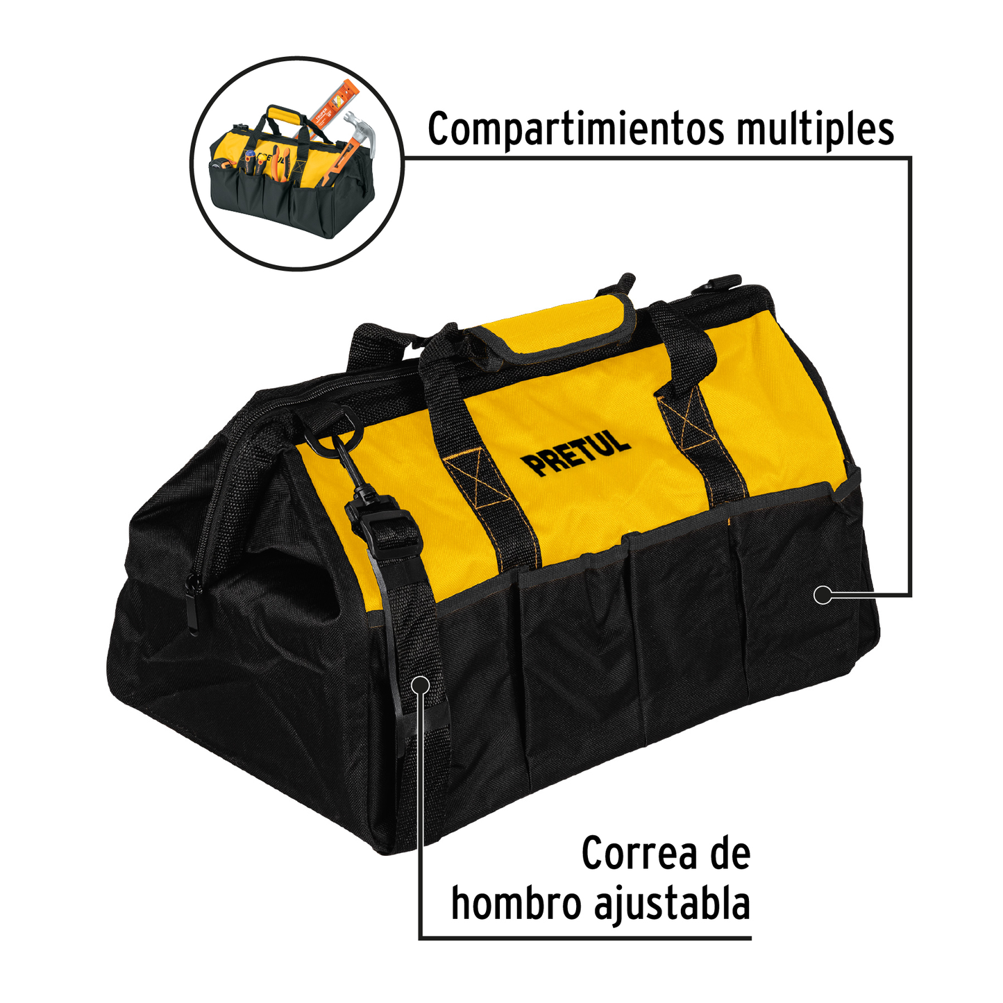 Maletín portaherramientas 20', Pretul