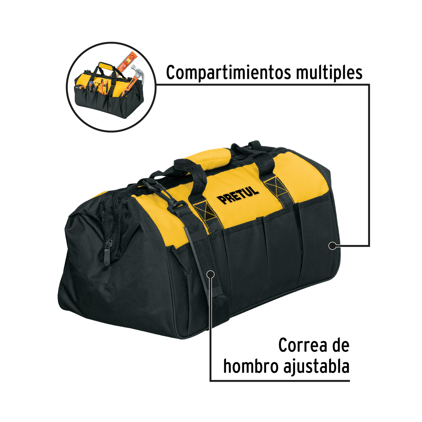 Maletín portaherramientas 18', Pretul