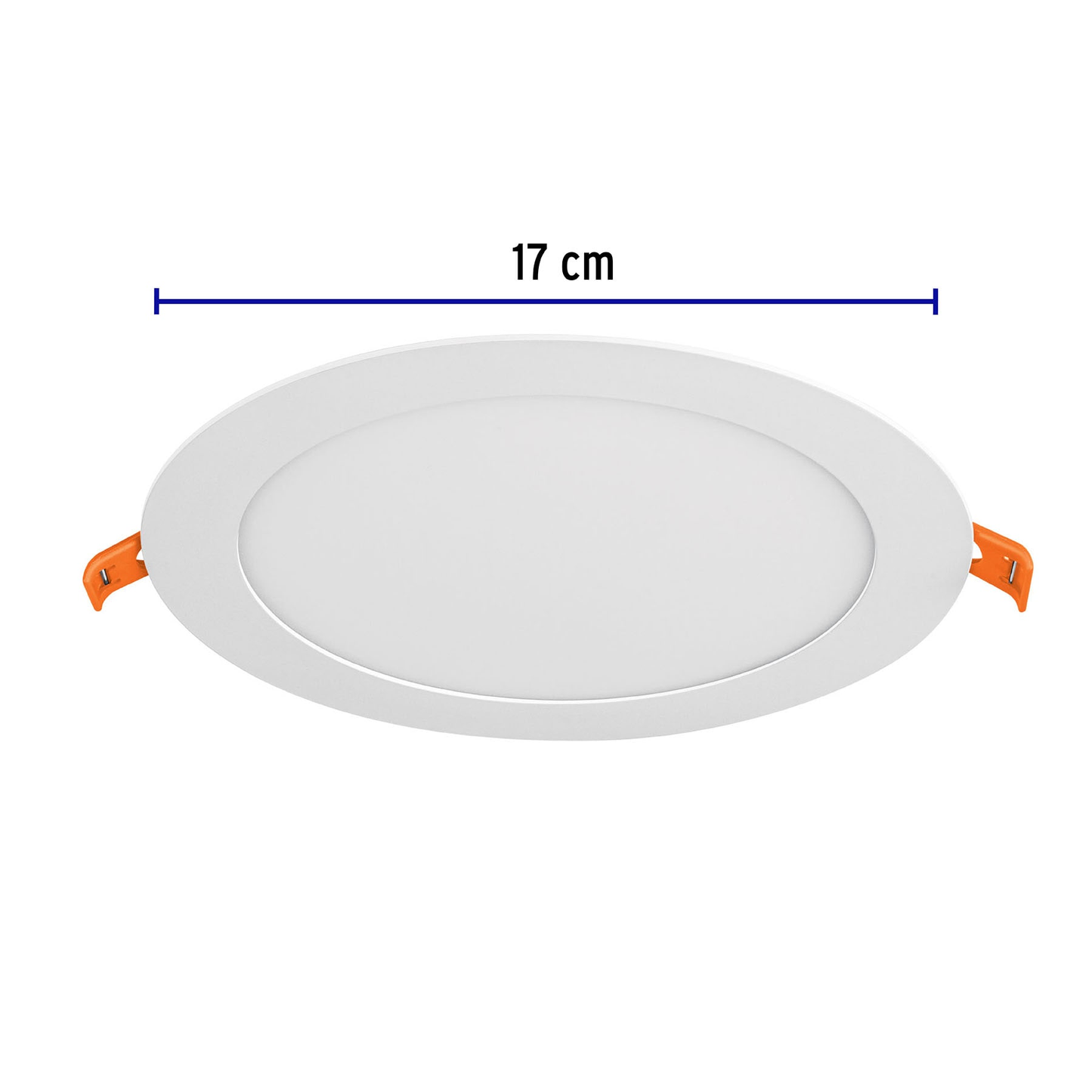 Luminario ultradelgado redondo p/empotrar 12W, luz cálida
