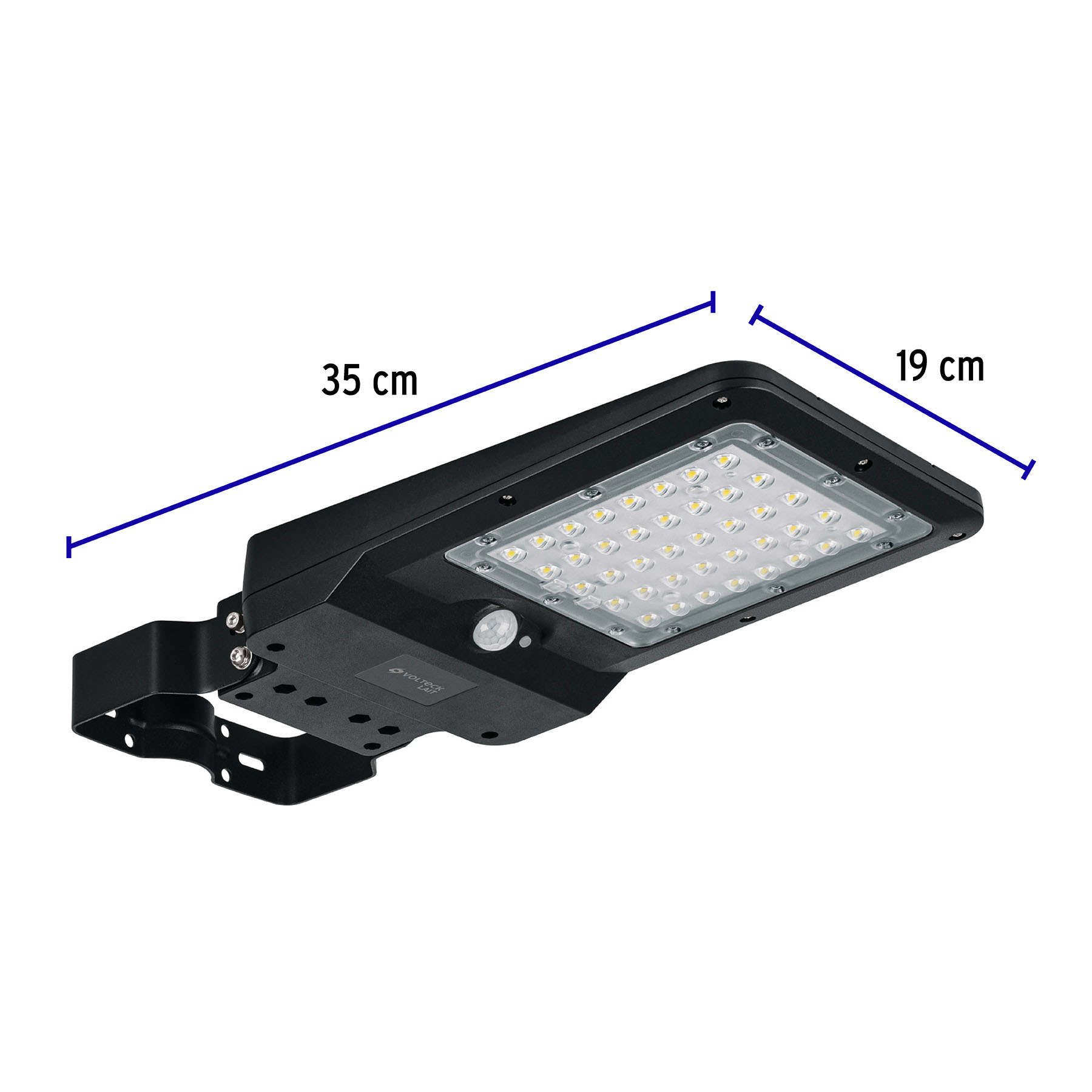 Luminario suburbano de LED 8 W con panel solar, Volteck