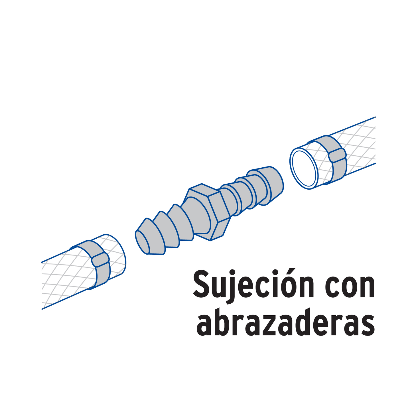 Cople inserción de latón para poliducto negro, 1'