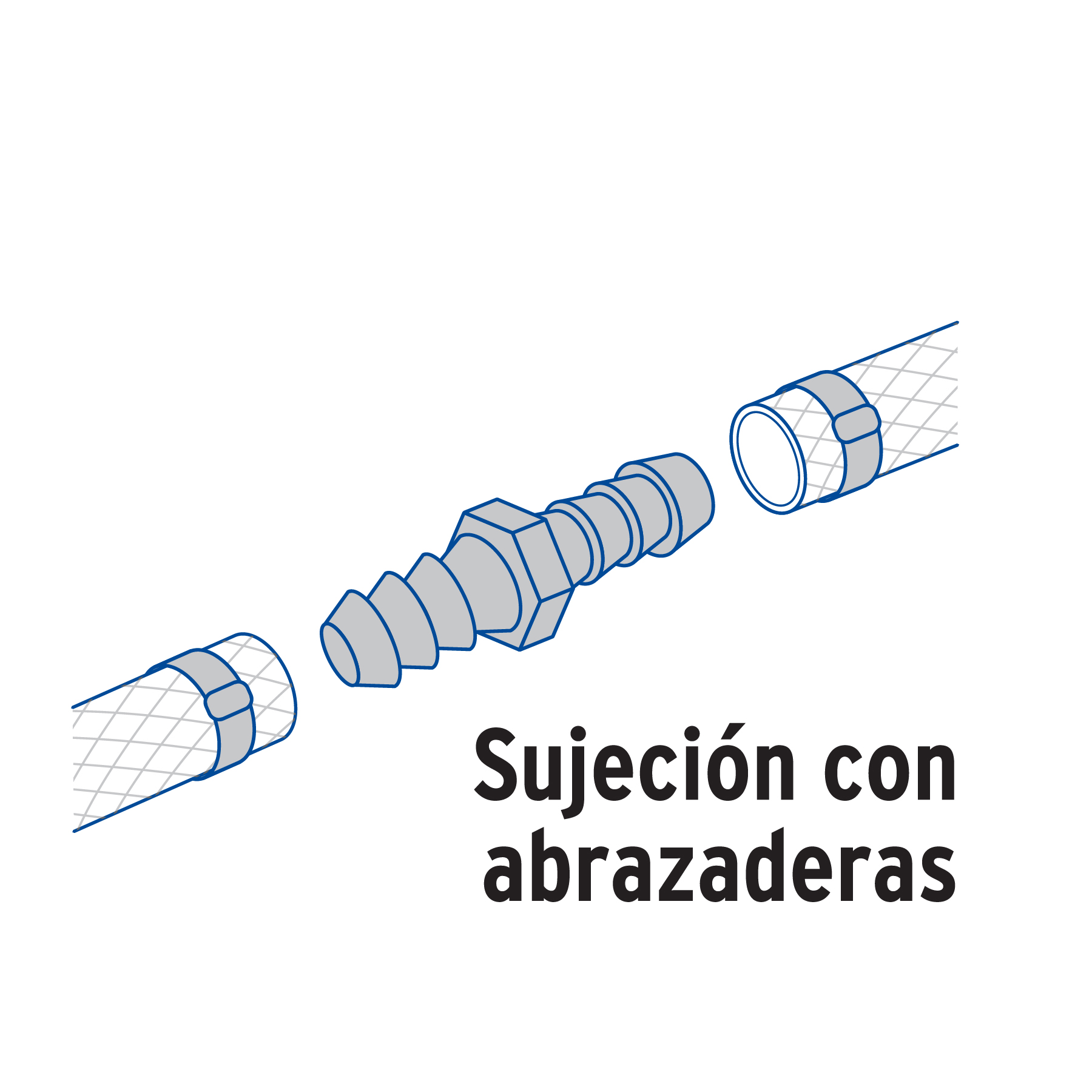 Cople inserción de latón para poliducto negro, 1/2'