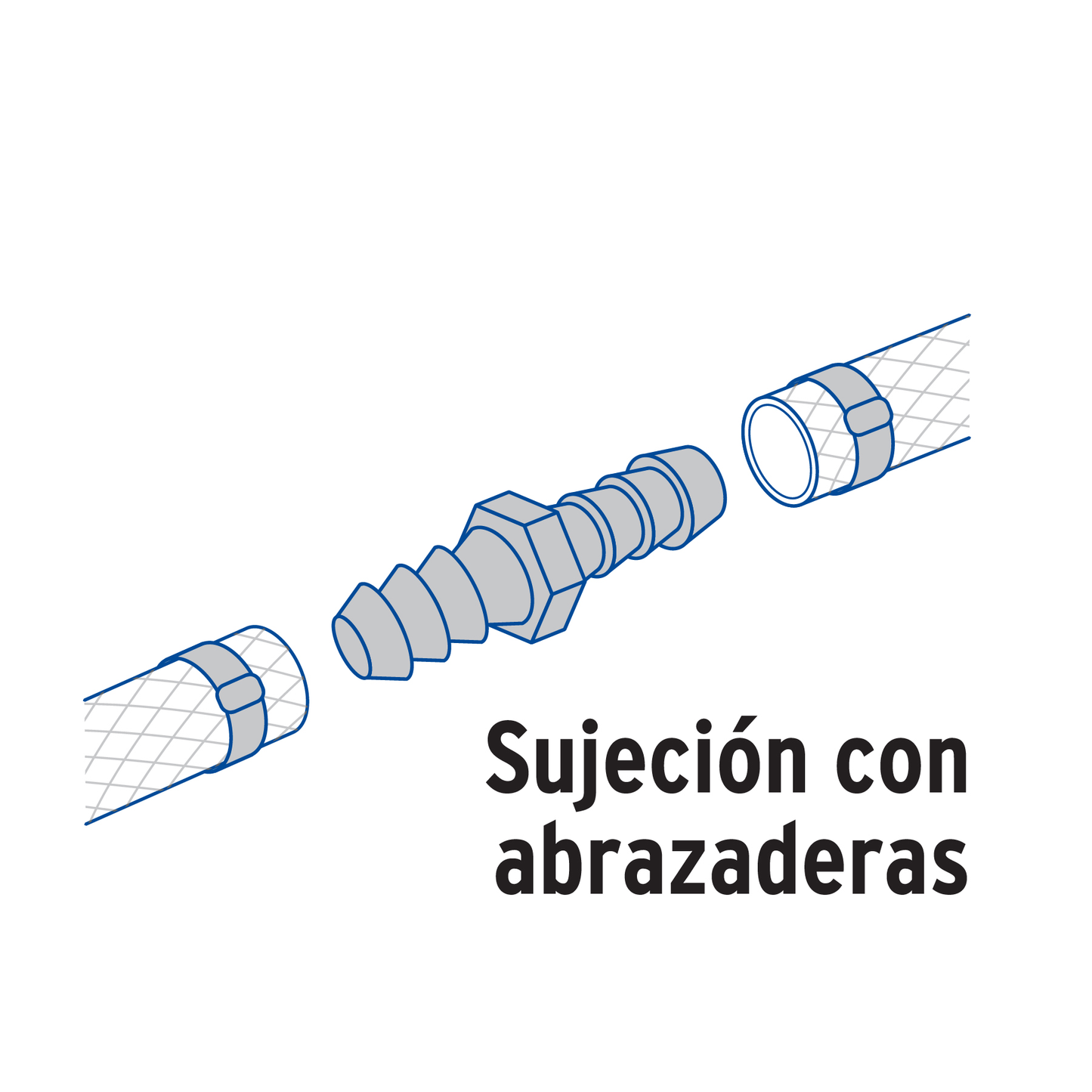 Cople inserción de latón para poliducto negro, 3/4'