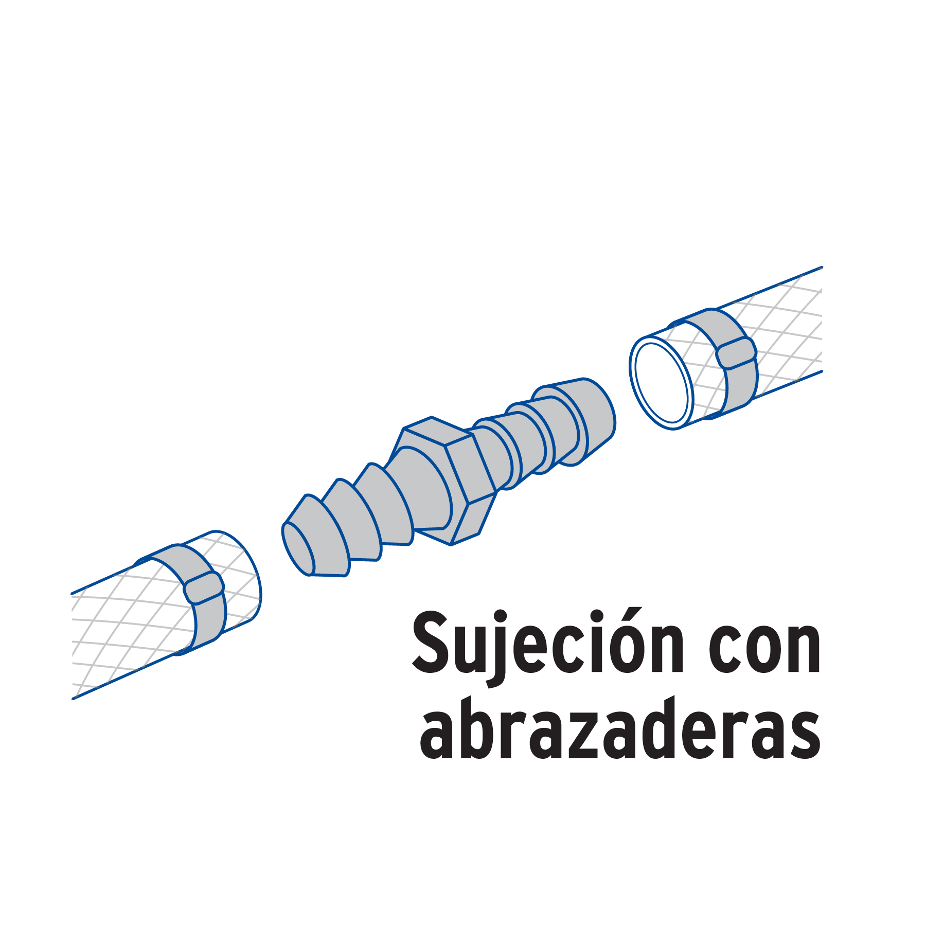 Cople inserción de latón para poliducto negro, 3/4'