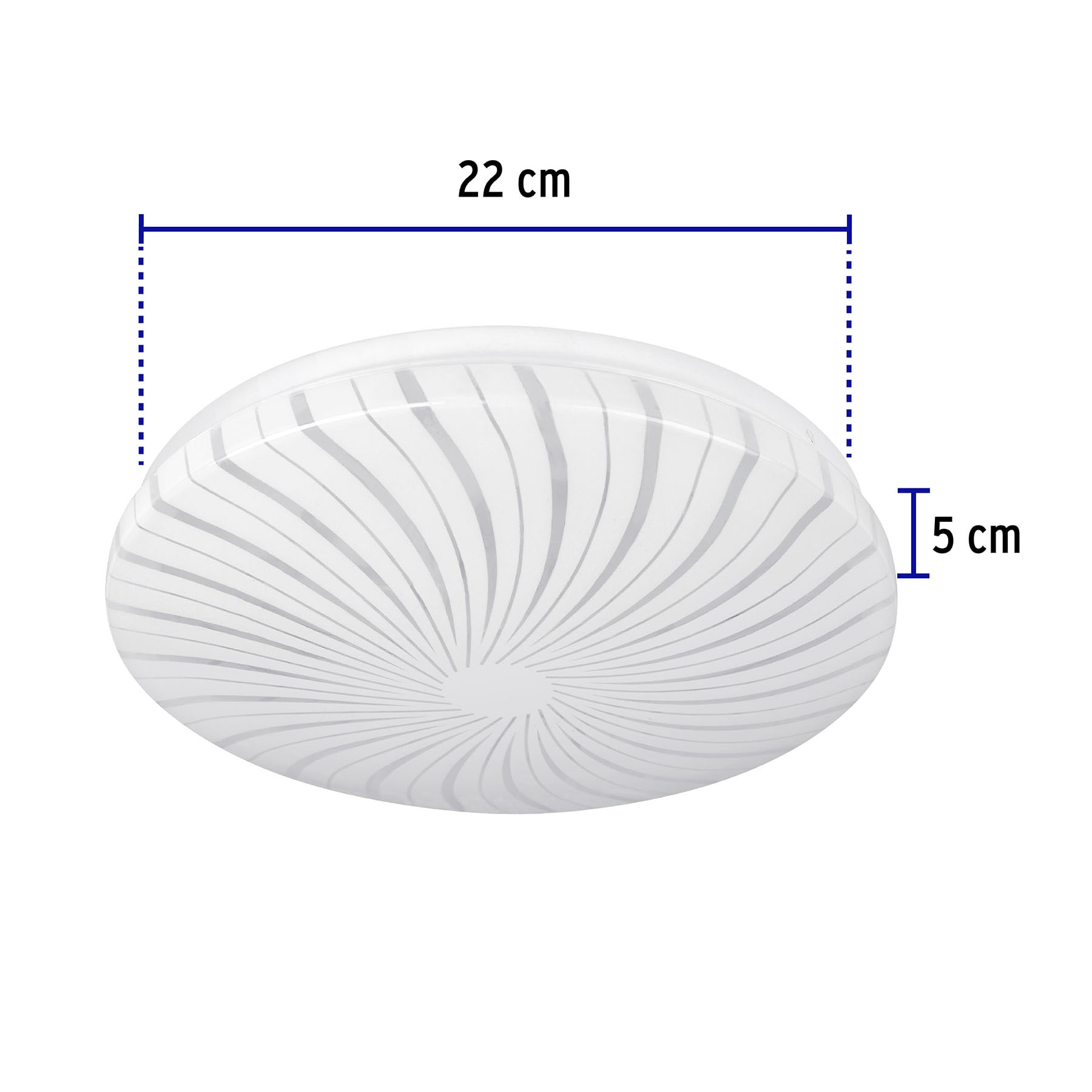 Luminario LED tipo plafón decorativo 8 W, luz cálida