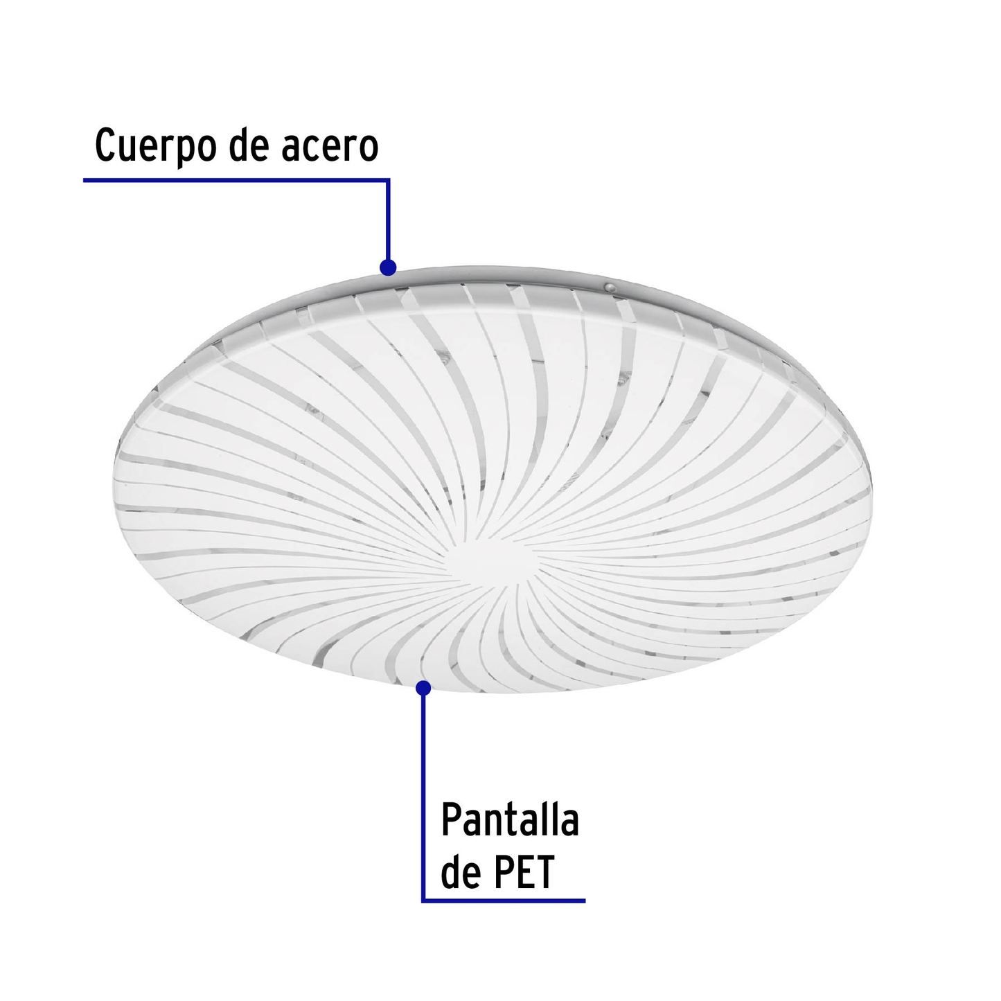 Luminario LED tipo plafón decorativo 22 W, luz cálida