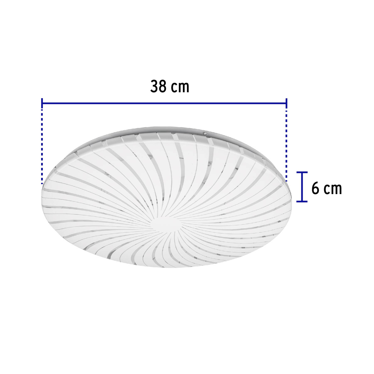 Luminario LED tipo plafón decorativo 22 W, luz cálida