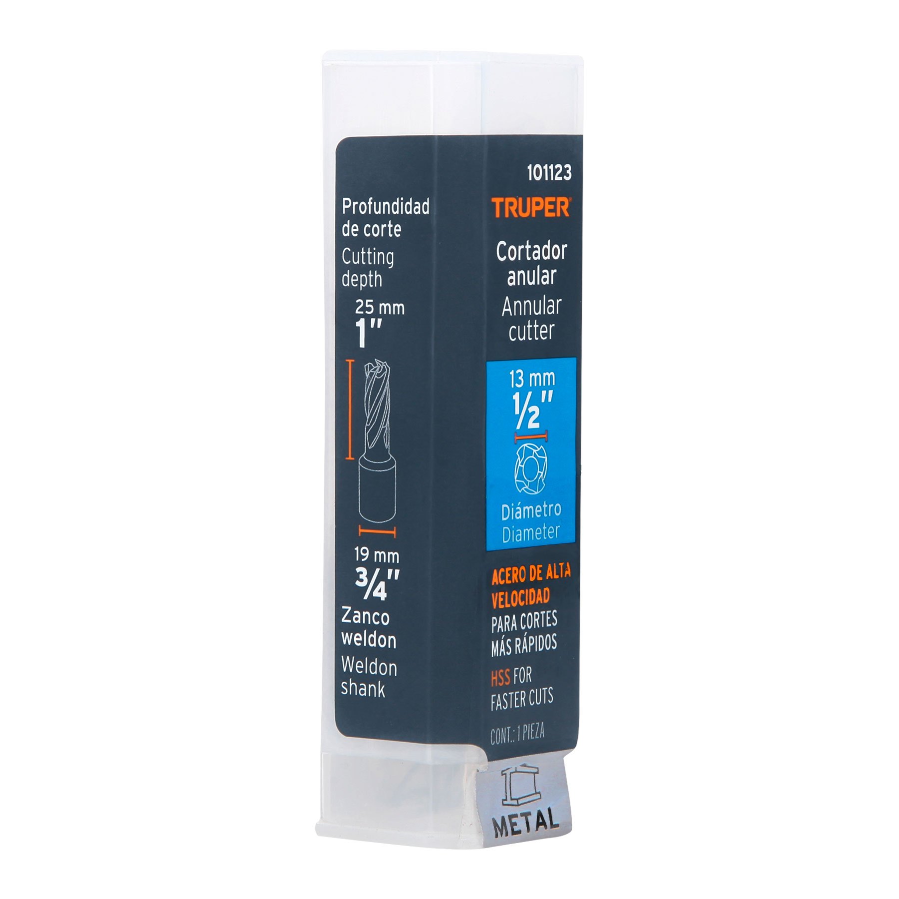 Cortador anular, 1/2' x 1'