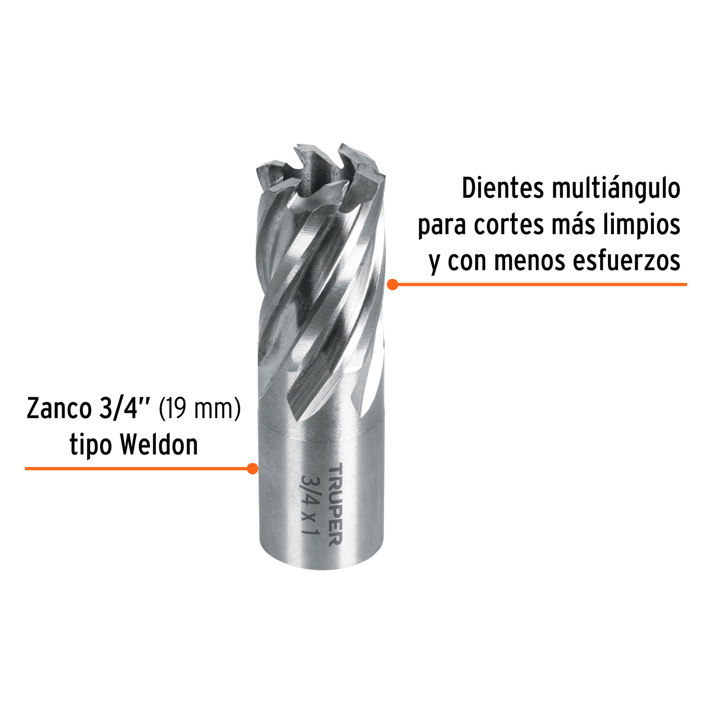 Cortador anular, 3/4' x 1'