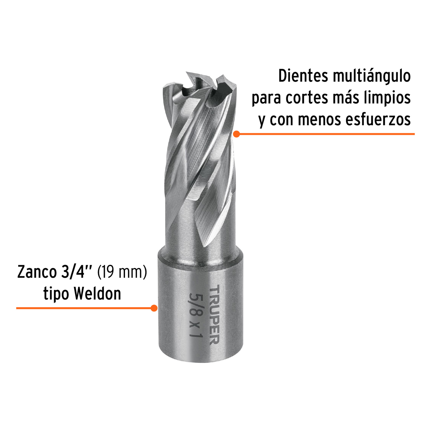 Cortador anular, 5/8' x 1'