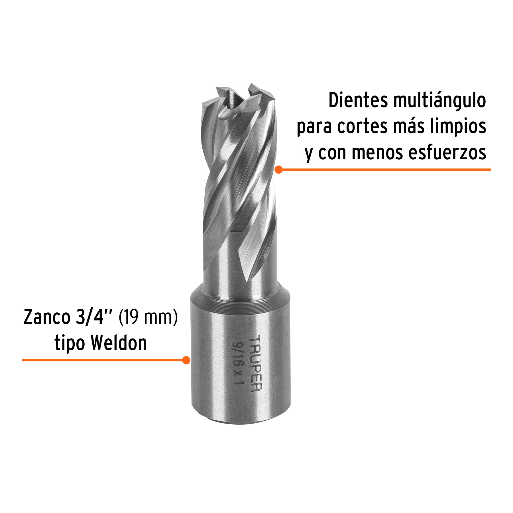 Cortador anular, 9/16' x 1'