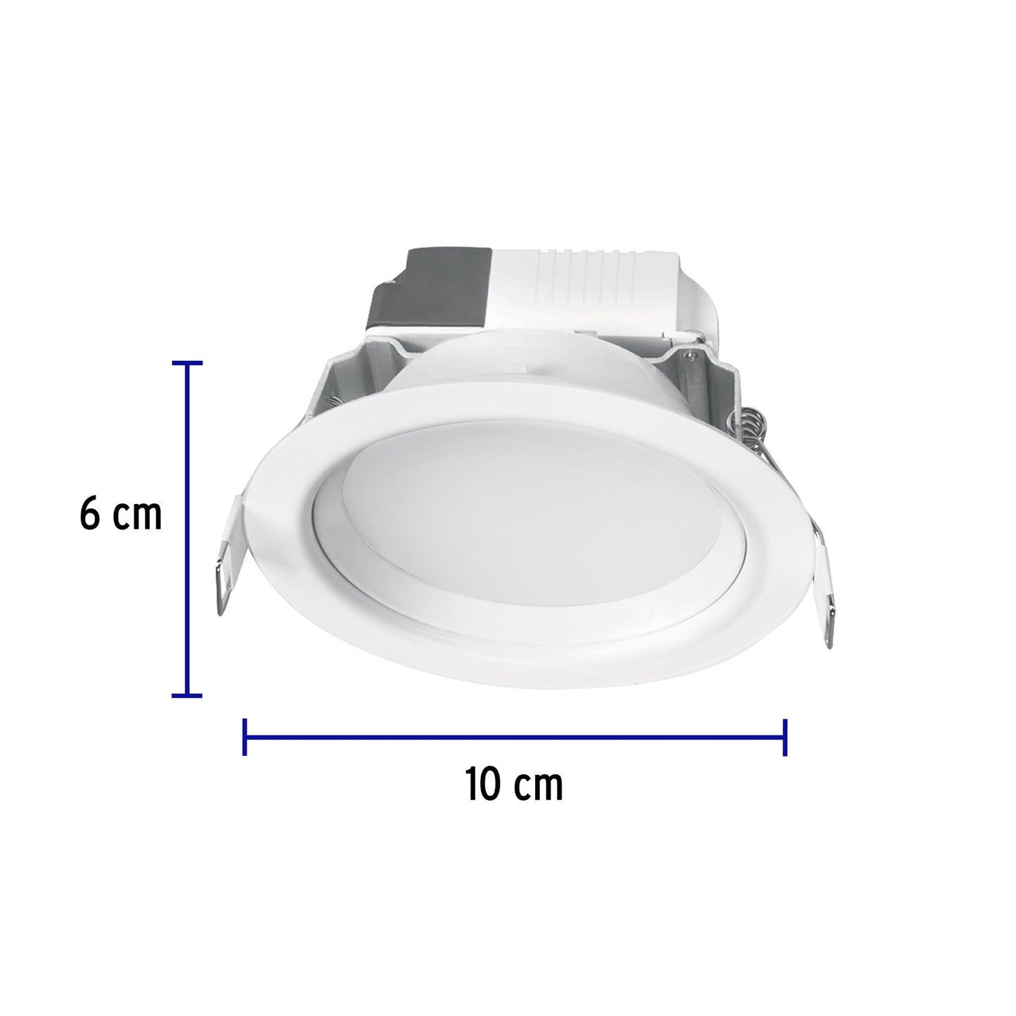 Luminario LED empotrado redondo 5 W, luz cálida