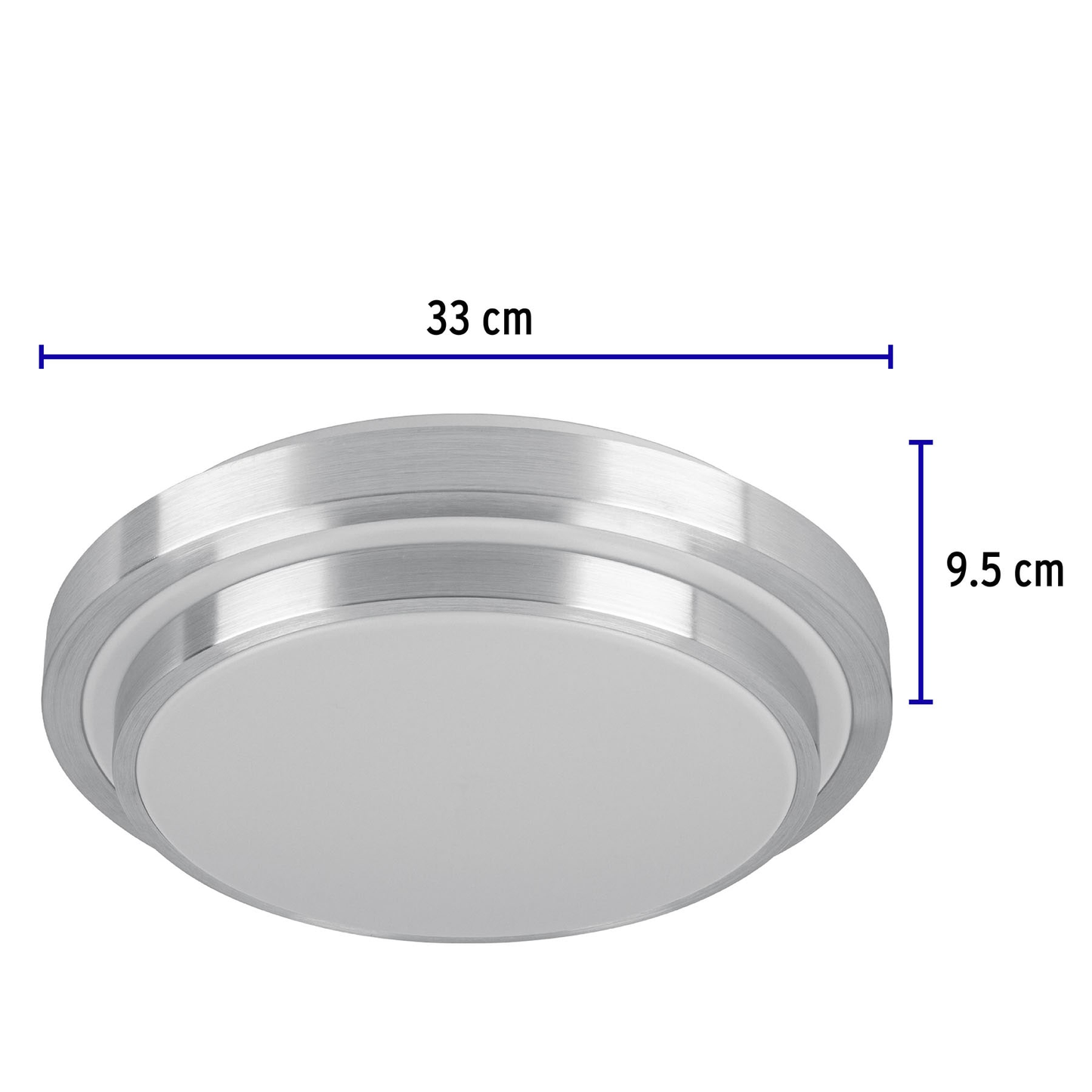 Luminario LED 24 W plafón decorativo metálico luz día, Basic