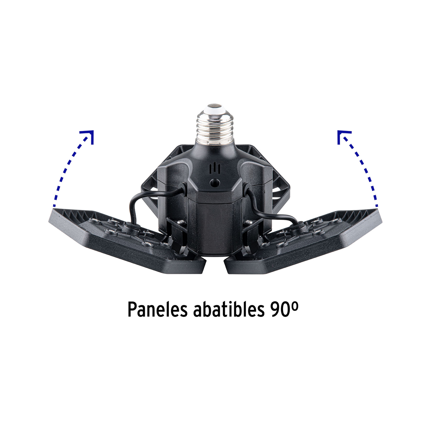 Luminario de LED 65 W, aluminio con 3 paneles abatibles